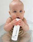 Happy baby after bath using Pod Organics Baby Wash for soft, clean skin